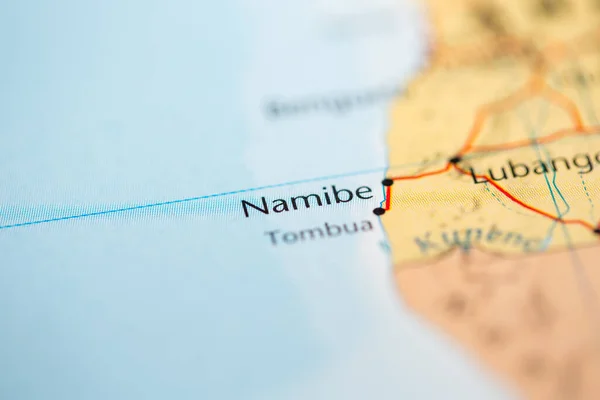 Ναμίμπια Αγκόλα Στο Χάρτη — Φωτογραφία Αρχείου