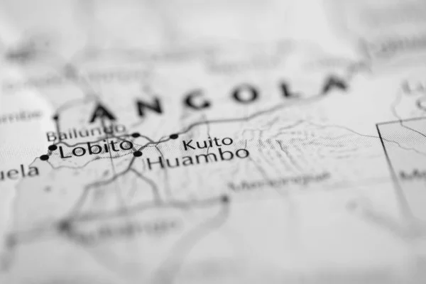 Kuito Angola Mapa — Foto de Stock