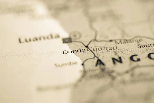 Dondo Angola Mapa — Foto de Stock