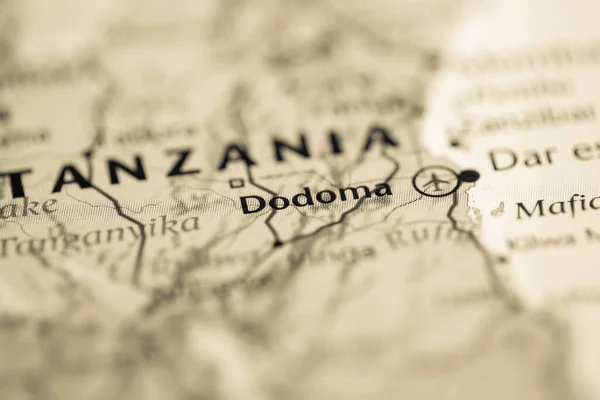 Dodoma Tanzania Mapa — Foto de Stock