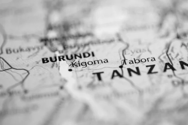 Kigoma Tanzania Mapa — Foto de Stock