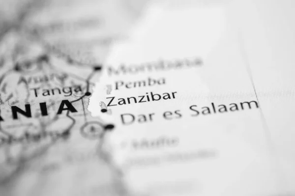 Zanzibar Haritada Tanzanya — Stok fotoğraf