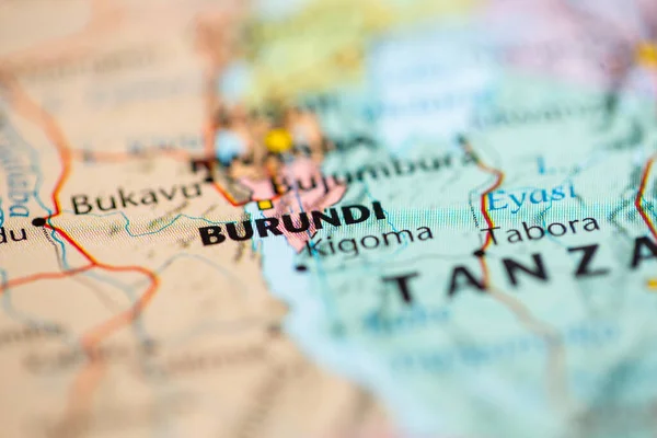 Burundi Mapa — Foto de Stock