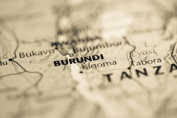 Burundi Mapie — Zdjęcie stockowe