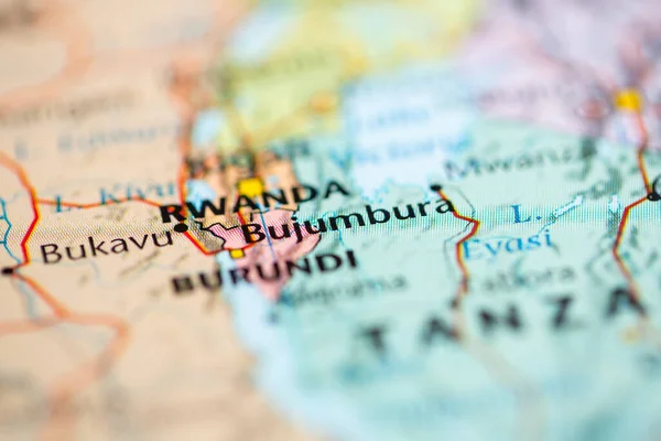 Bujumbura Burundi Mapa — Foto de Stock