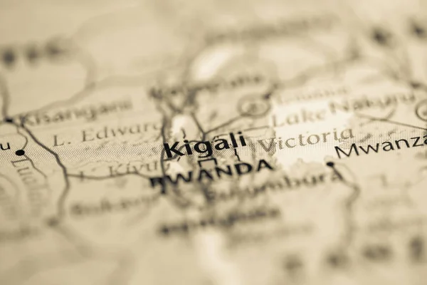 Kigali Ruanda Mapa — Foto de Stock