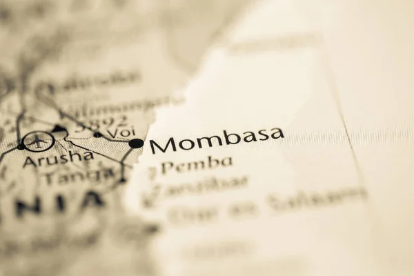 Mombassa Kenia Mapa — Foto de Stock
