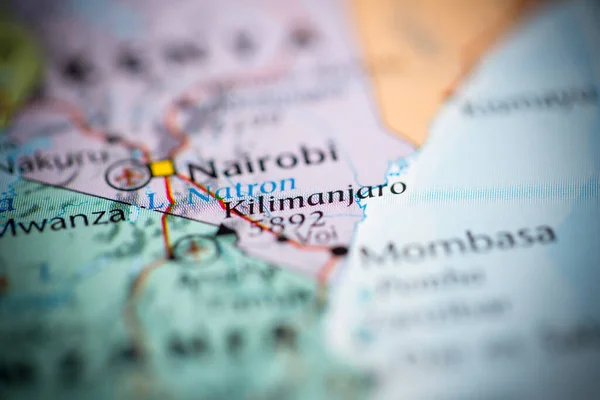 Kilimanjaro Kenia Mapa — Foto de Stock