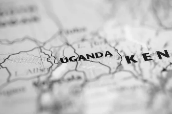 Uganda Mapa — Foto de Stock