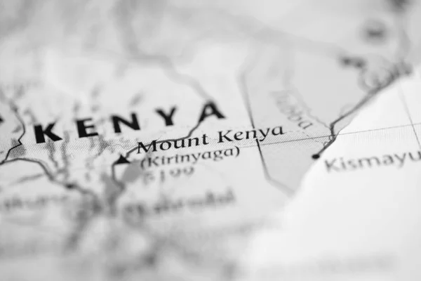 Monte Kenia Kenia Mapa — Foto de Stock