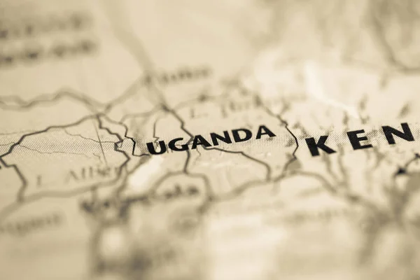 Uganda Mapa — Foto de Stock