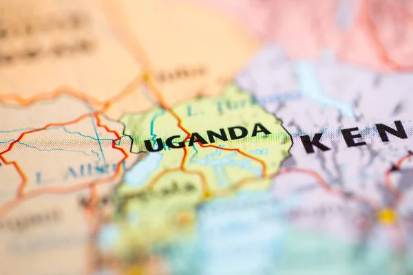 Uganda Mapa — Foto de Stock