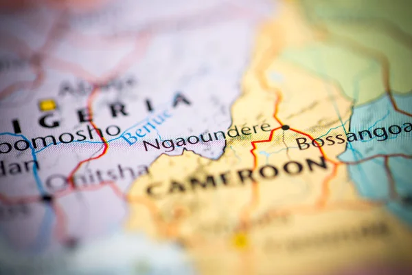 Ngaoundere Camerún Mapa — Foto de Stock