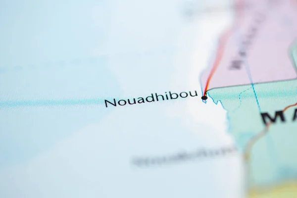 Nouadhibou Mauritania Mapa — Foto de Stock