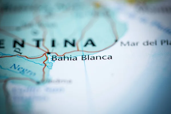 Bahía Blanca Argentina Mapa — Foto de Stock