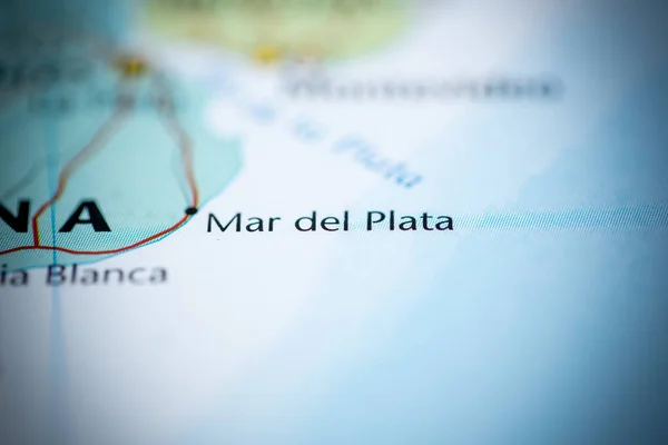 Mar Del Plata Argentina Mapa — Foto de Stock