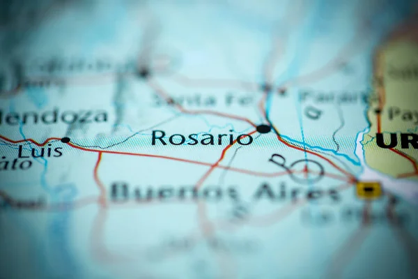 Rosario Argentina Mapa — Fotografia de Stock