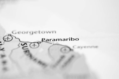 Paramaribo. Haritada Surinam