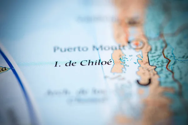 Chiloe Island. Chile on the map