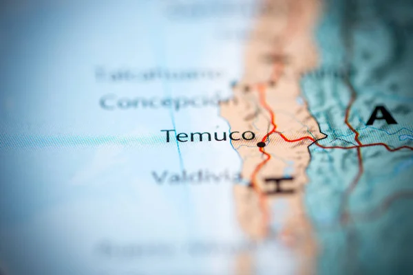 Temuco Chile Mapa — Foto de Stock