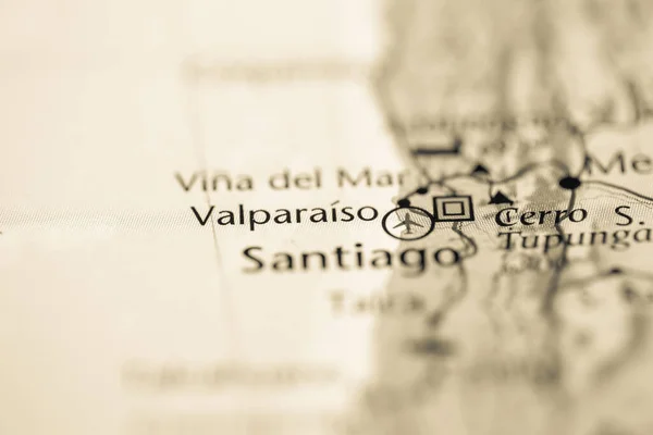 Valparaíso Chile Mapa — Foto de Stock