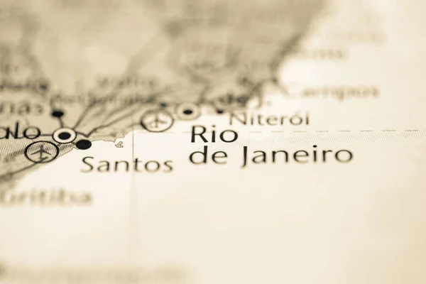 Rio Janeiro Brazil Map — Stock Photo, Image