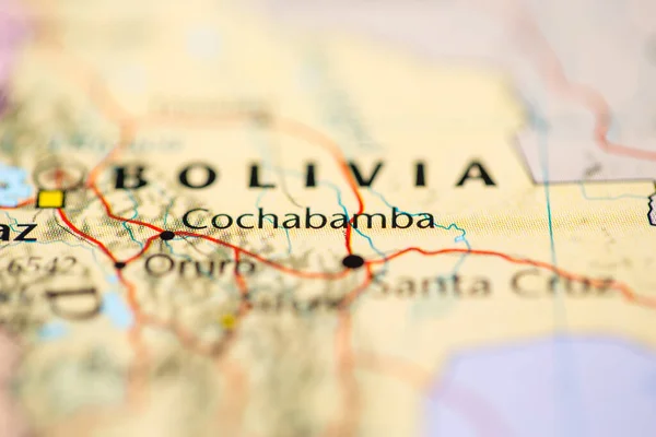 Cochabamba Bolivia Mapa — Foto de Stock