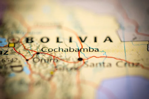 Cochabamba Bolivia Mapa — Foto de Stock