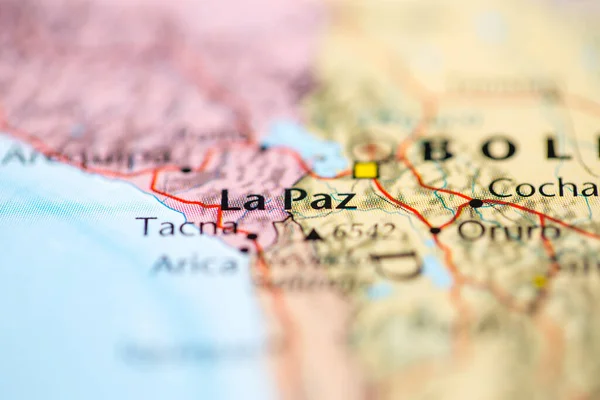 Paz Bolivia Map — Stock Photo, Image