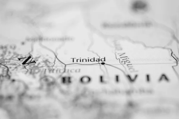トリニダード ボリビア地図上で — ストック写真