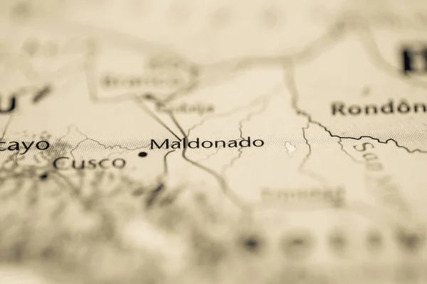 Maldonado Perú Mapa — Foto de Stock