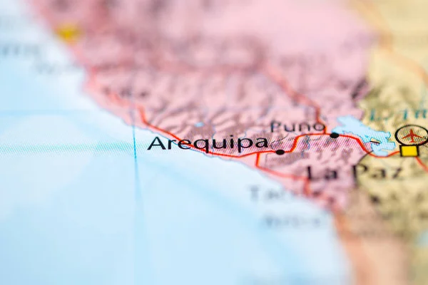 Een Requipa Peru Interactieve Kaart — Stockfoto