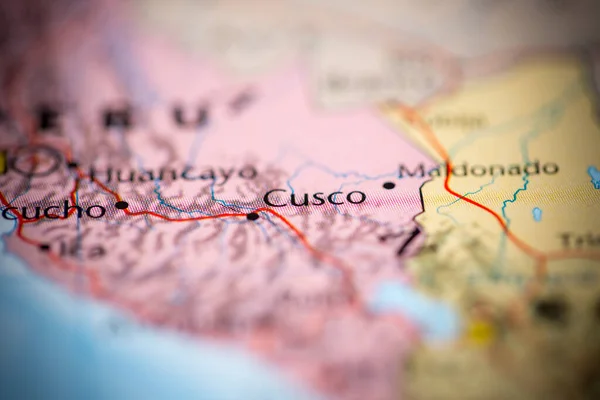 Cusco Perú Mapa — Foto de Stock