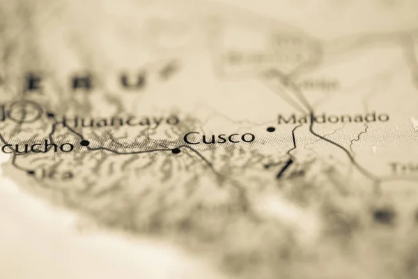 Cusco Perú Mapa — Foto de Stock