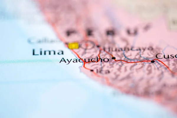 Ayacucho Perú Mapa — Foto de Stock