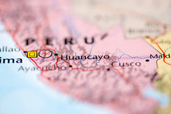 Huancayo Peru Mapa — Fotografia de Stock