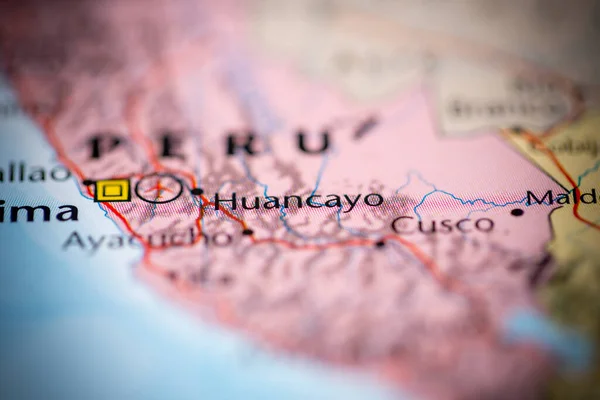 Huancayo Peru Interactieve Kaart — Stockfoto