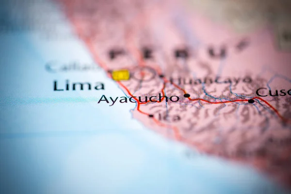 Ayacucho Perú Mapa — Foto de Stock