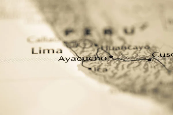 Ayacucho Perú Mapa — Foto de Stock