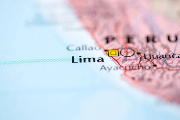 Lima Perú Mapa — Foto de Stock