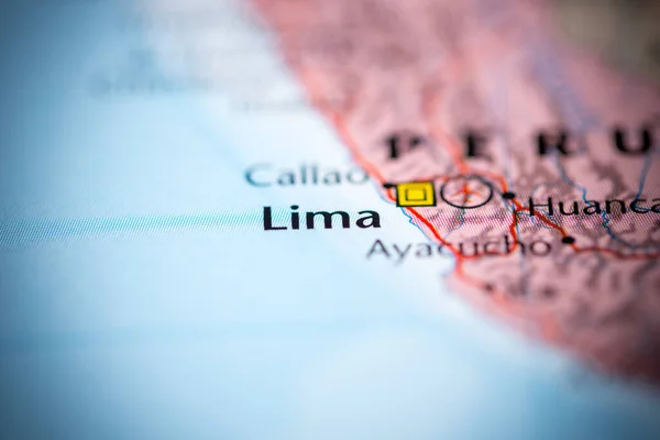 Lima Perú Mapa — Foto de Stock