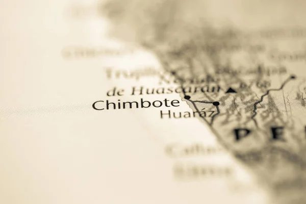 Chimbote Perú Mapa — Foto de Stock