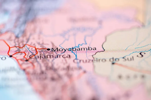 Moyobamba Perú Mapa — Foto de Stock