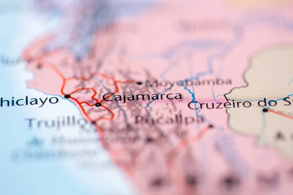 Cajamarca Perú Mapa — Foto de Stock