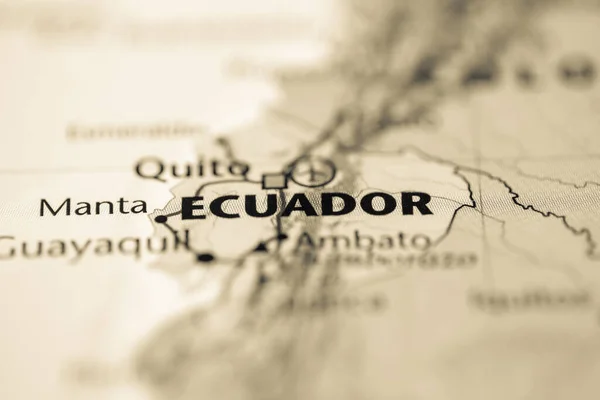 Ekvádor Mapě — Stock fotografie
