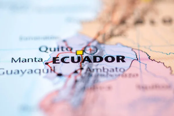 Ekvádor Mapě — Stock fotografie