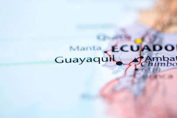 Guayaquil Ecuador Mapa — Foto de Stock