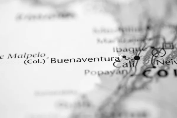 Buenaventura Colombia Mapa — Foto de Stock