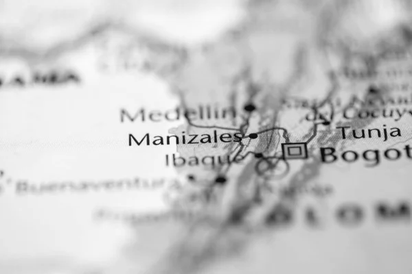 Manizales Colombia Mapa — Foto de Stock