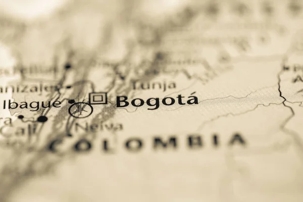 Bogota Kolumbien Auf Der Karte — Stockfoto